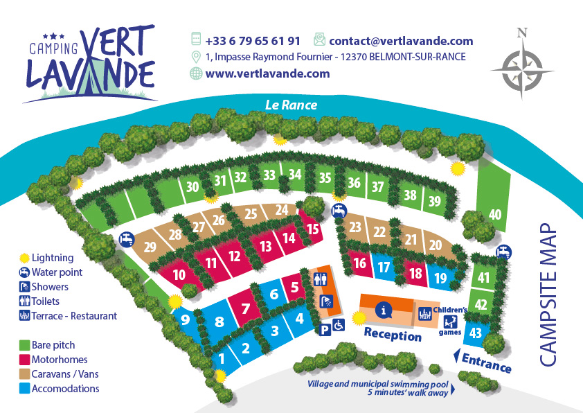 Campsite map Campsite map